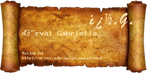 Árvai Gabriella névjegykártya