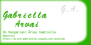 gabriella arvai business card
