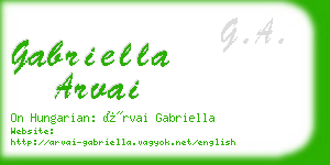 gabriella arvai business card